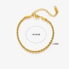 European and American fashion trend stainless steel simple twist bracelet, unique hip-hop niche design sense, versatile titanium steel jewelry for women Specification image